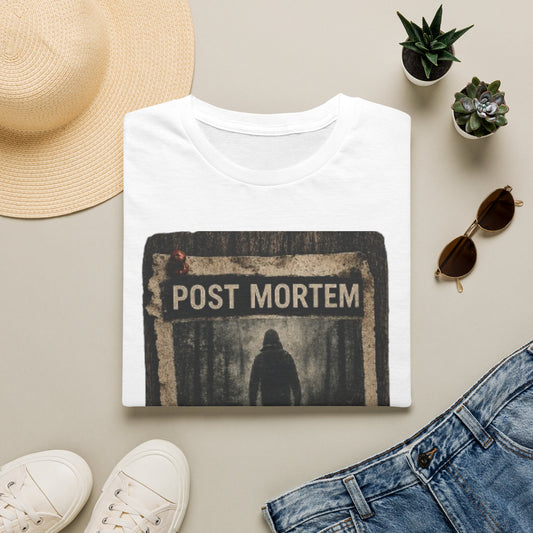 Post Mortem T-Shirt — "Every Case Has a Story" Detective / True Crime Tee