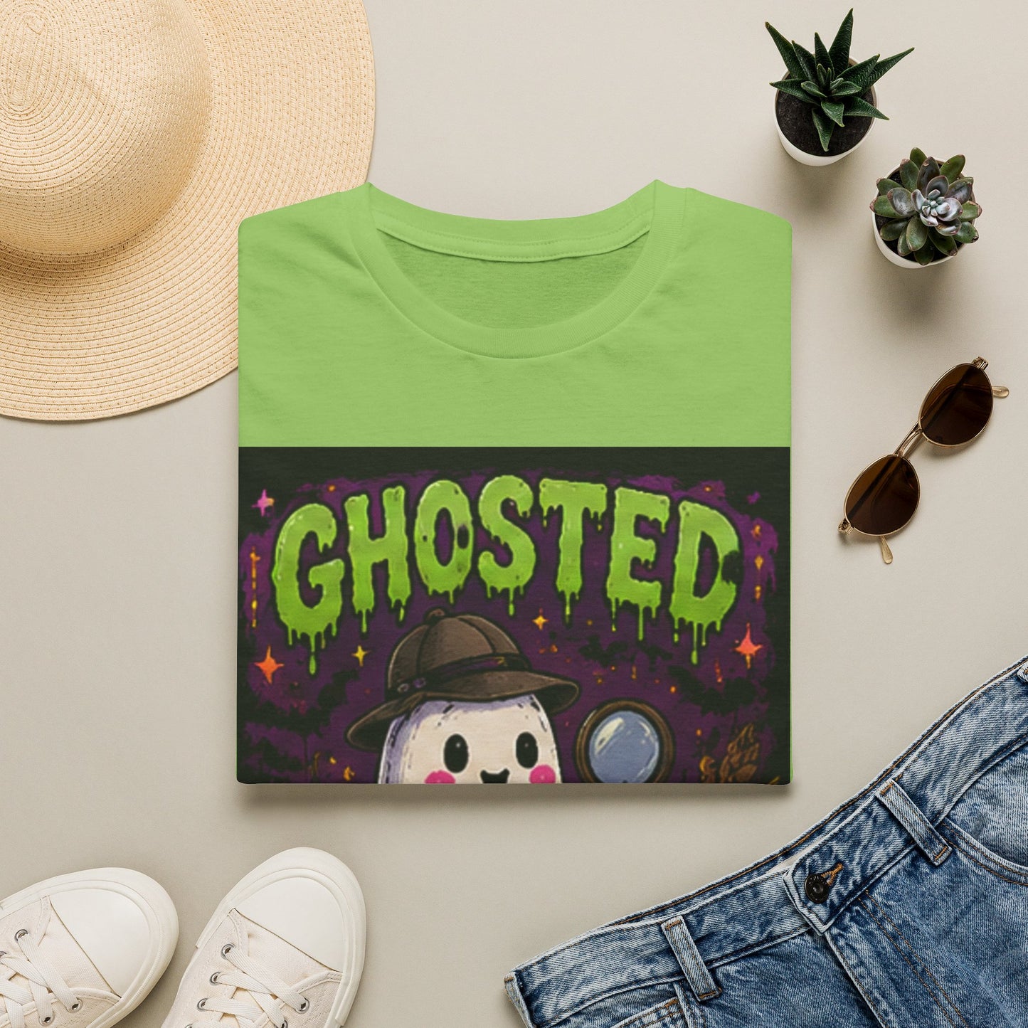 Ghosted T-Shirt — Cute Detective Ghost Graphic Tee