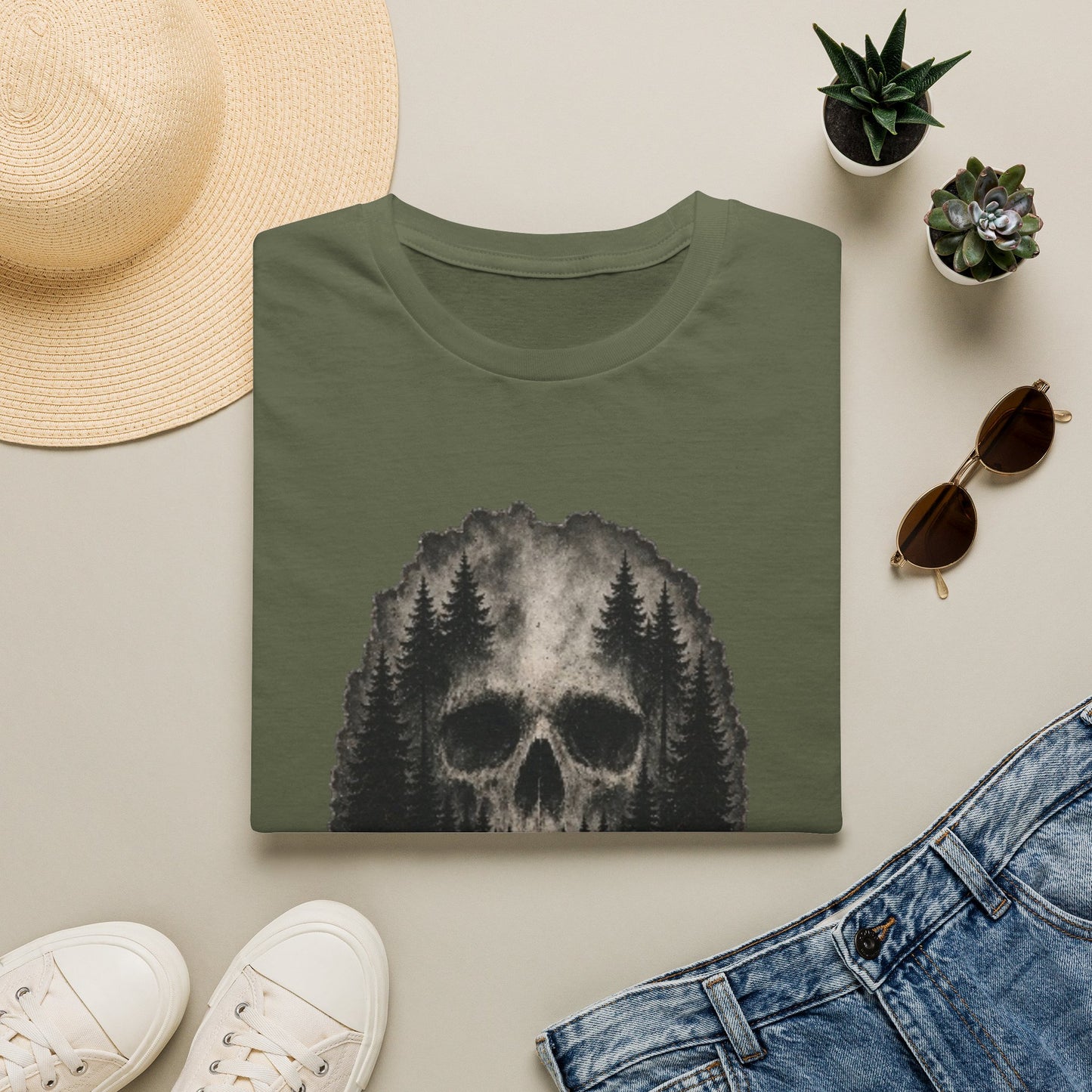 True Crime 'Post Mortem' Skull Forest T-Shirt