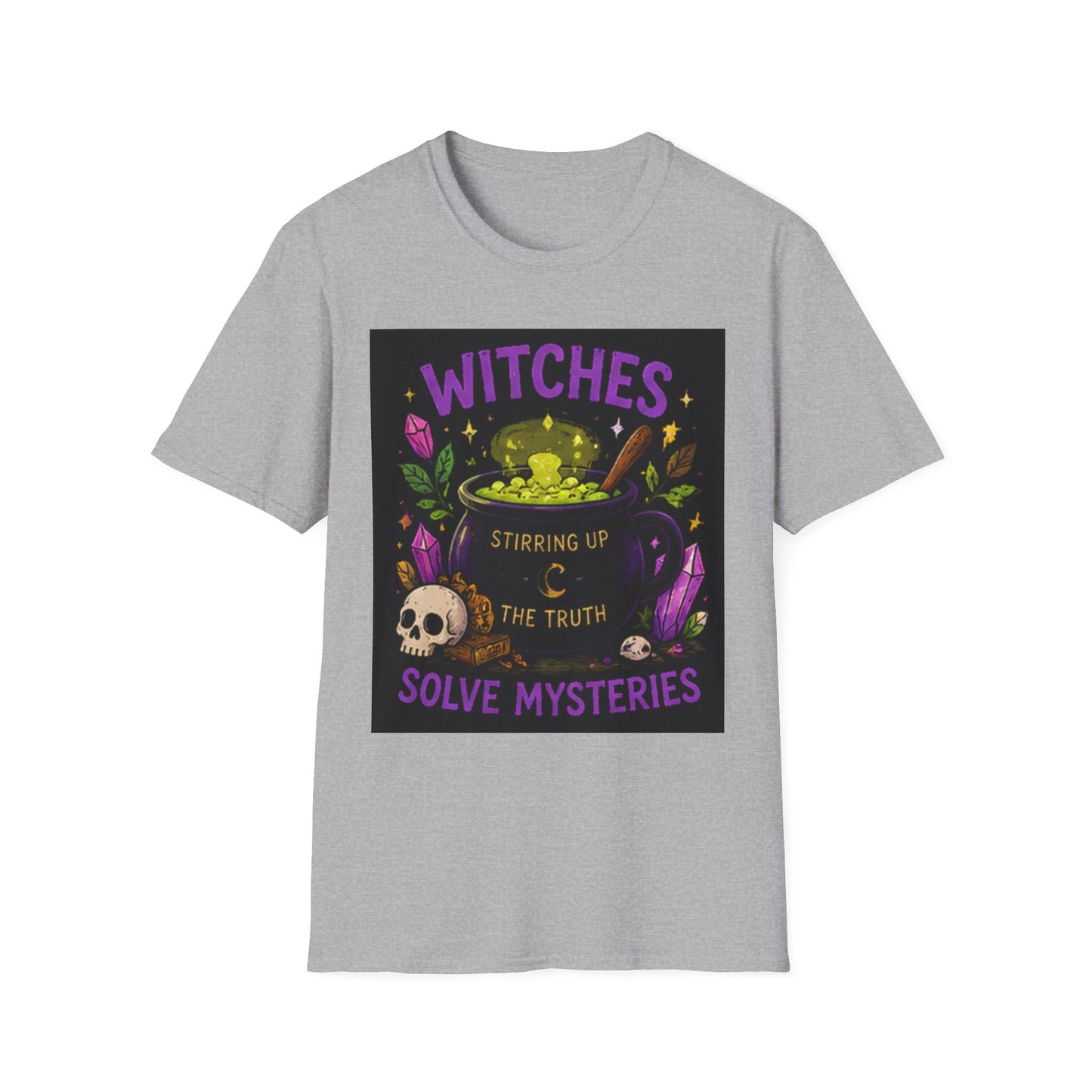 T-Shirt — "Witches Brew: Stirring the Truth, Solve Mysteries" Graphic Tee