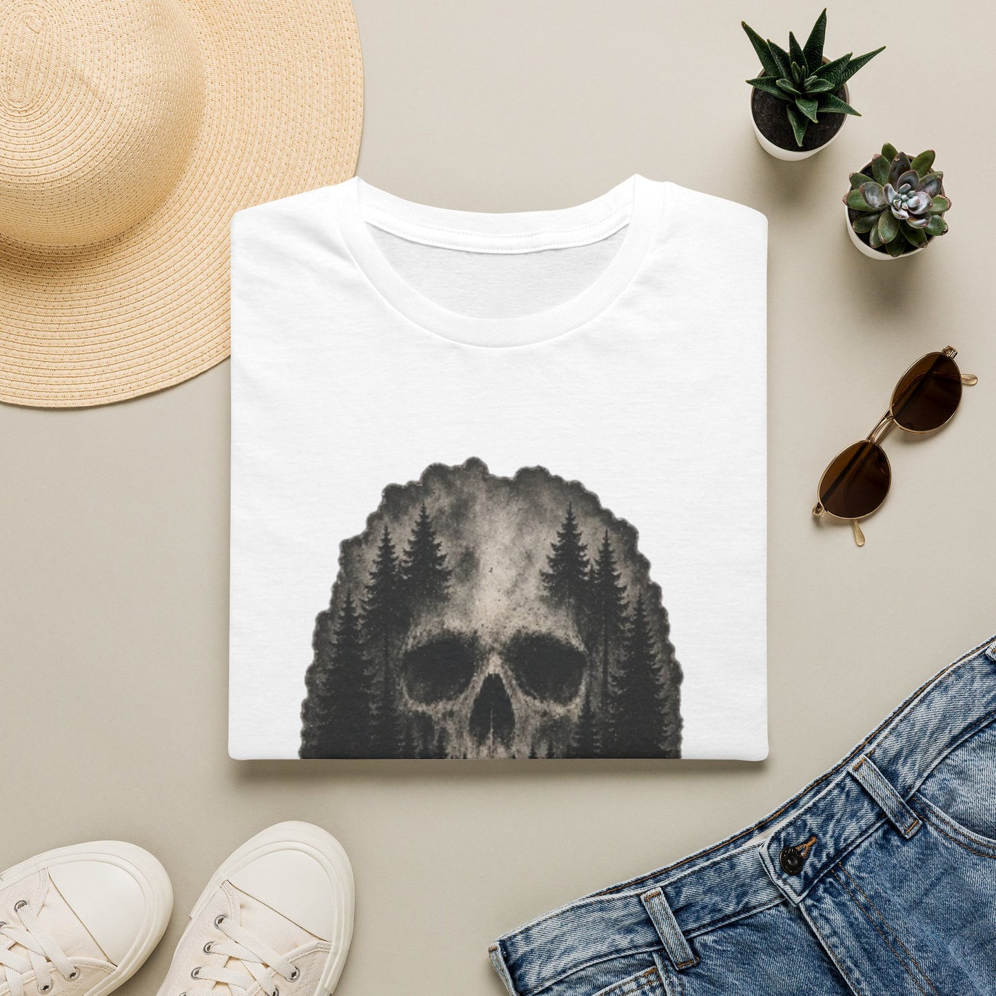 True Crime 'Post Mortem' Skull Forest T-Shirt