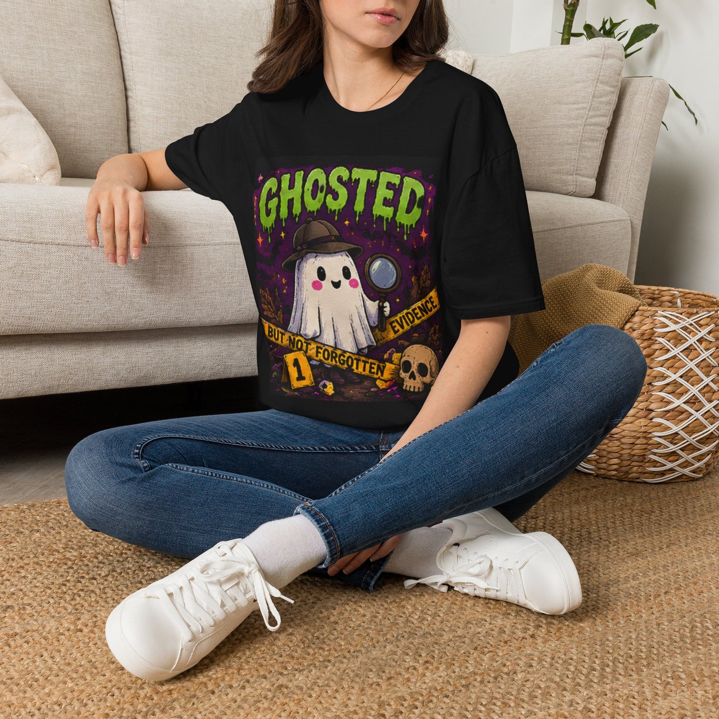 Ghosted T-Shirt — Cute Detective Ghost Graphic Tee