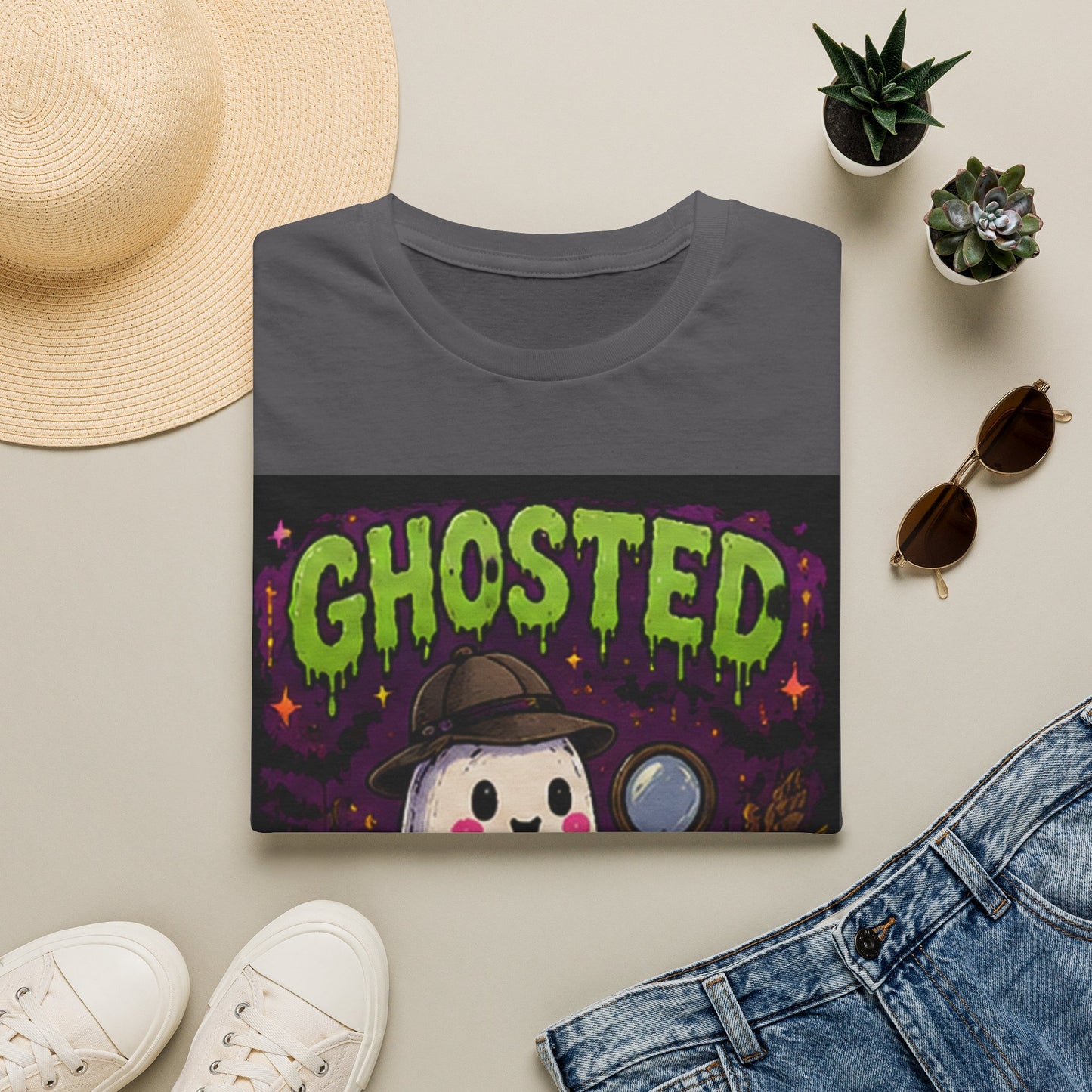 Ghosted T-Shirt — Cute Detective Ghost Graphic Tee