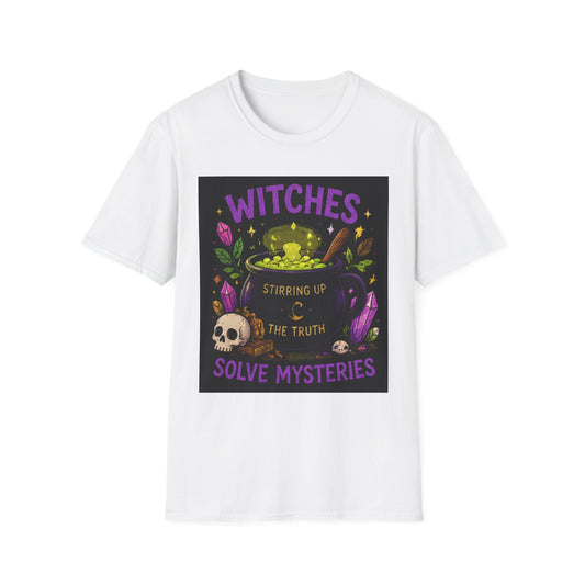 T-Shirt — "Witches Brew: Stirring the Truth, Solve Mysteries" Graphic Tee