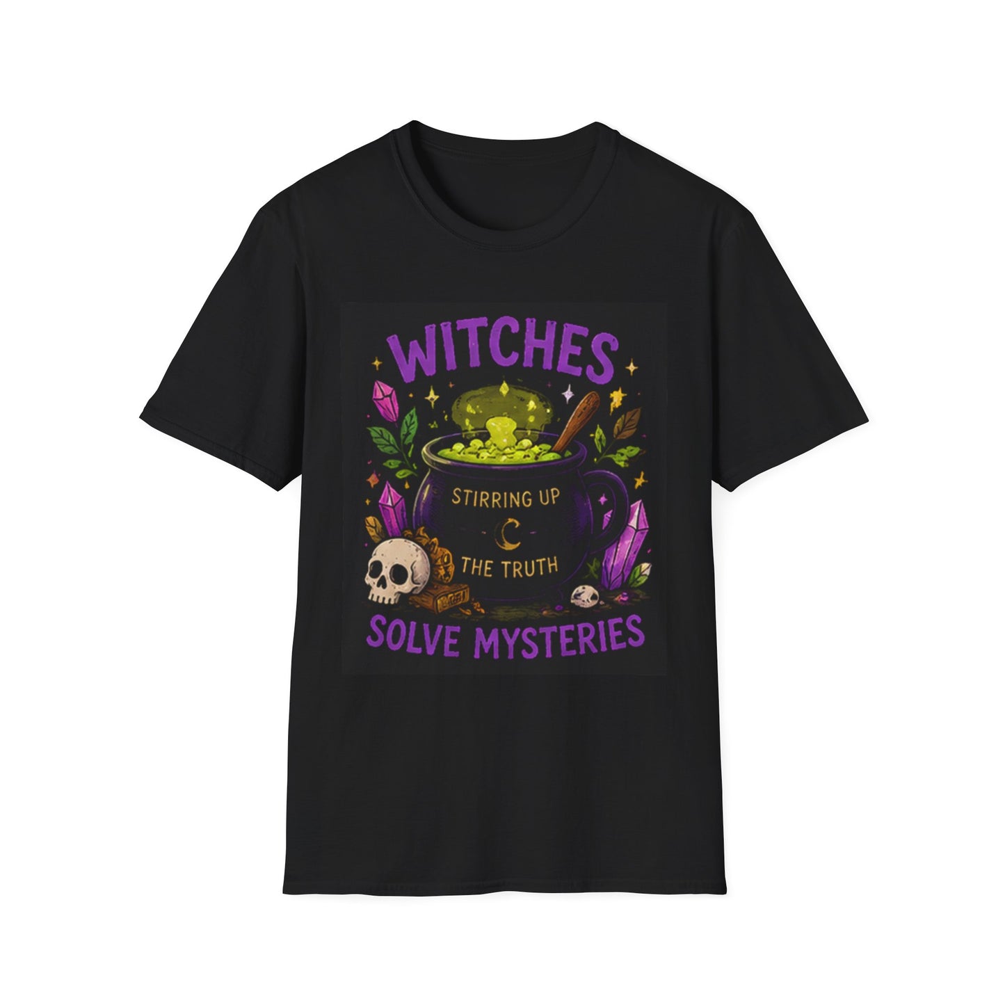 T-Shirt — "Witches Brew: Stirring the Truth, Solve Mysteries" Graphic Tee