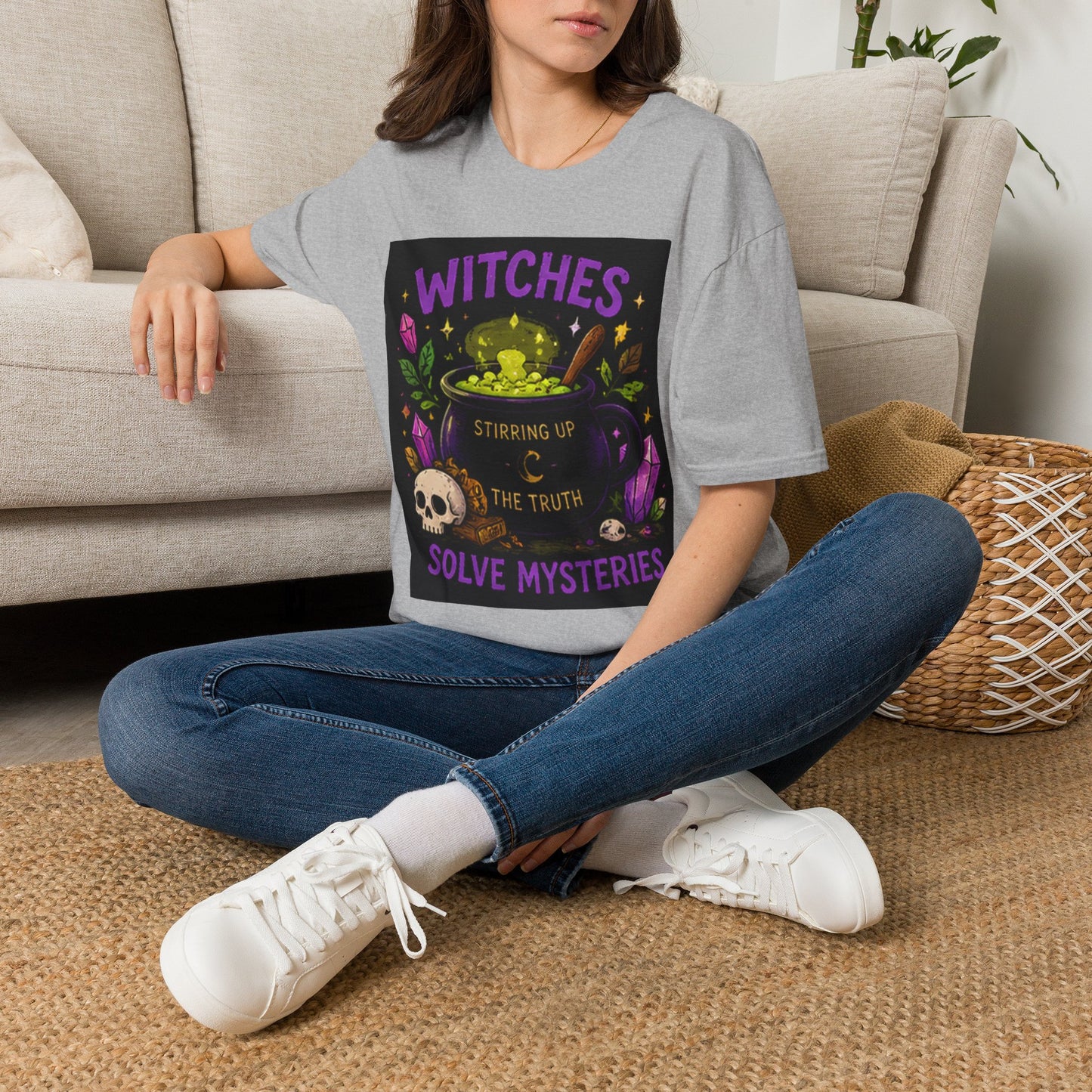 T-Shirt — "Witches Brew: Stirring the Truth, Solve Mysteries" Graphic Tee