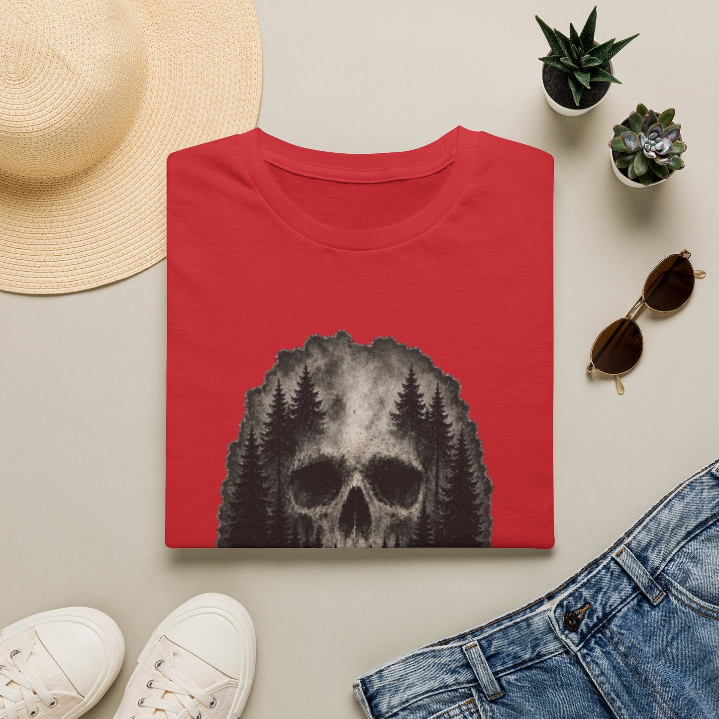 True Crime 'Post Mortem' Skull Forest T-Shirt