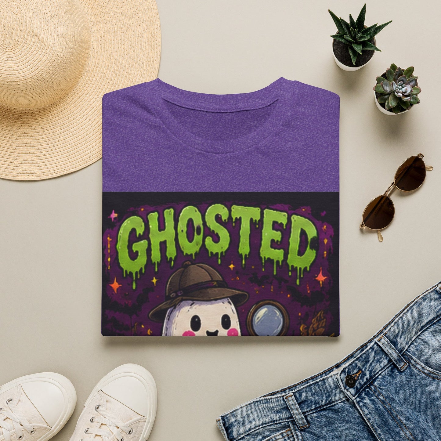 Ghosted T-Shirt — Cute Detective Ghost Graphic Tee