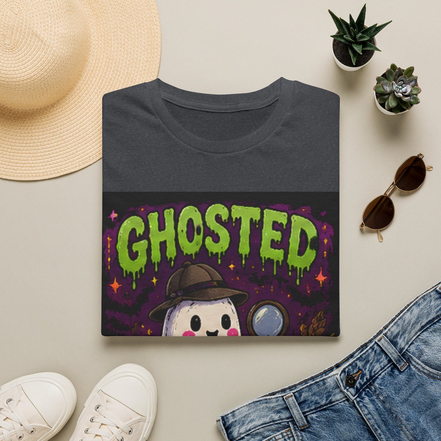 Ghosted T-Shirt — Cute Detective Ghost Graphic Tee
