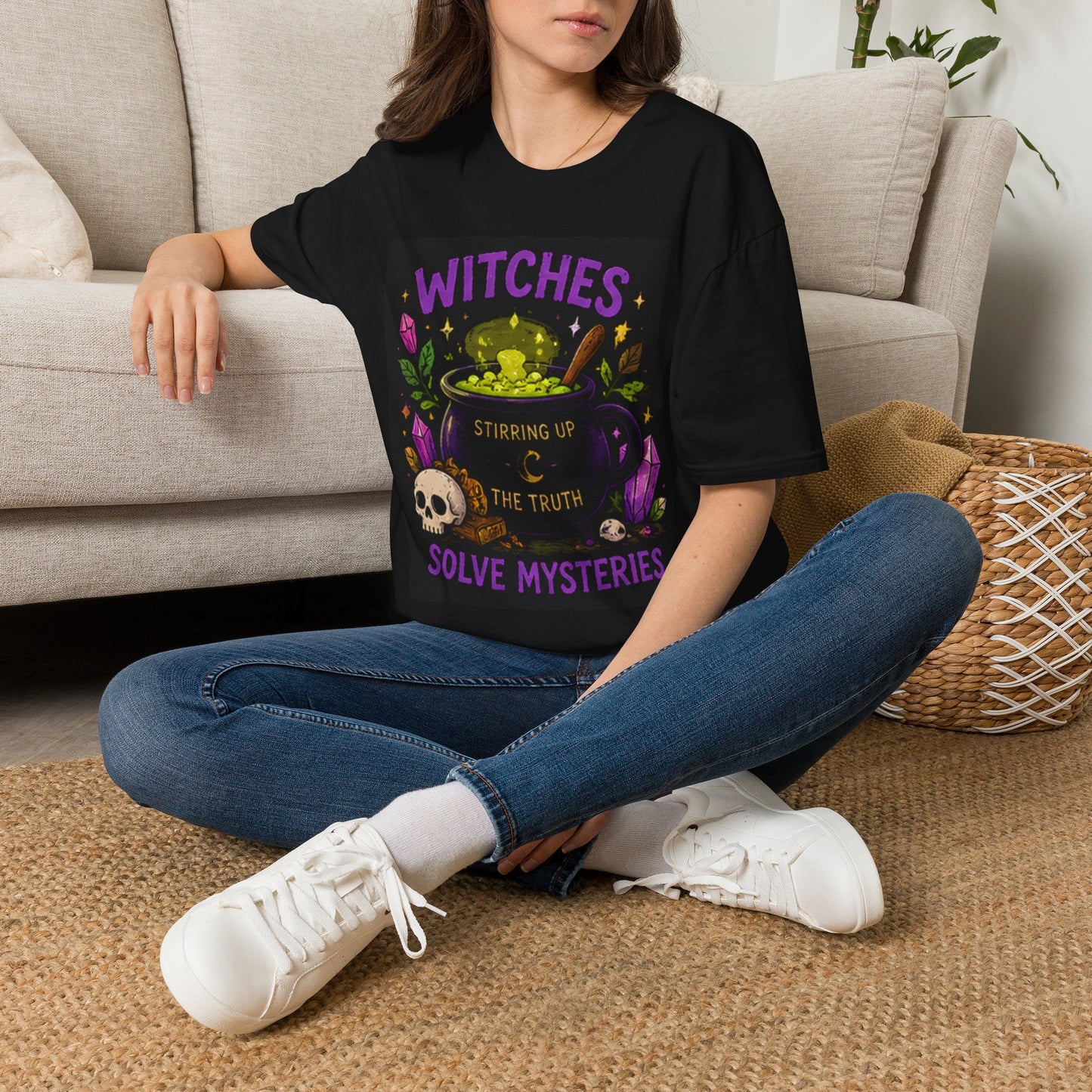 T-Shirt — "Witches Brew: Stirring the Truth, Solve Mysteries" Graphic Tee