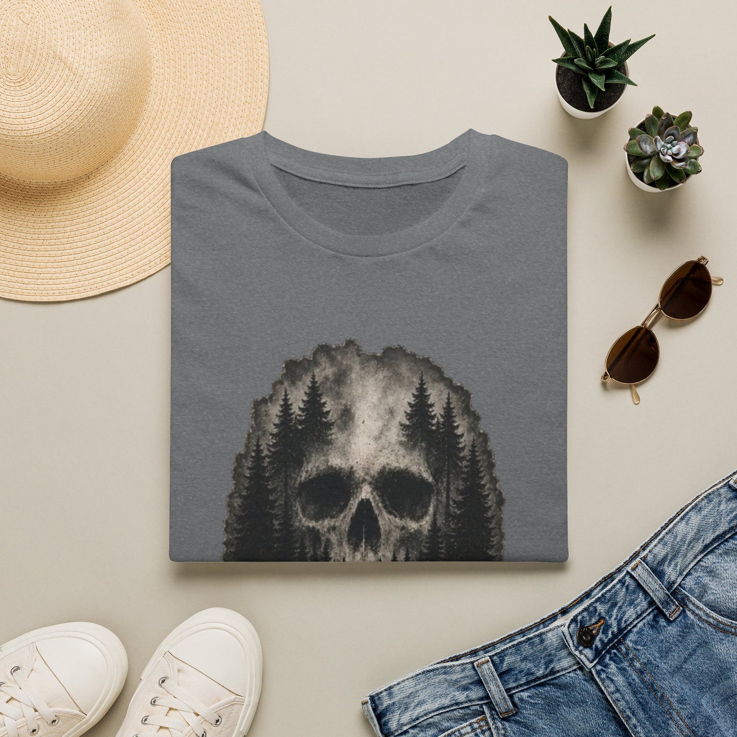 True Crime 'Post Mortem' Skull Forest T-Shirt