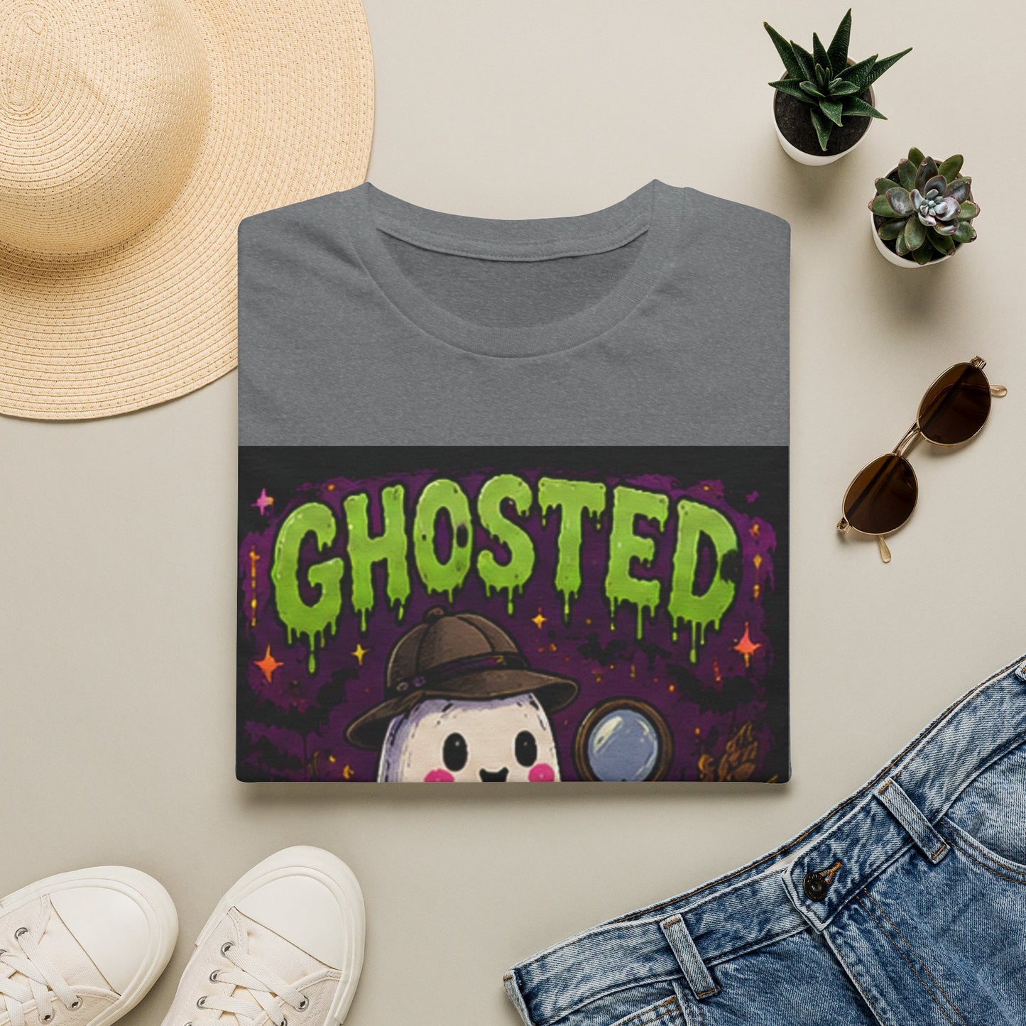Ghosted T-Shirt — Cute Detective Ghost Graphic Tee