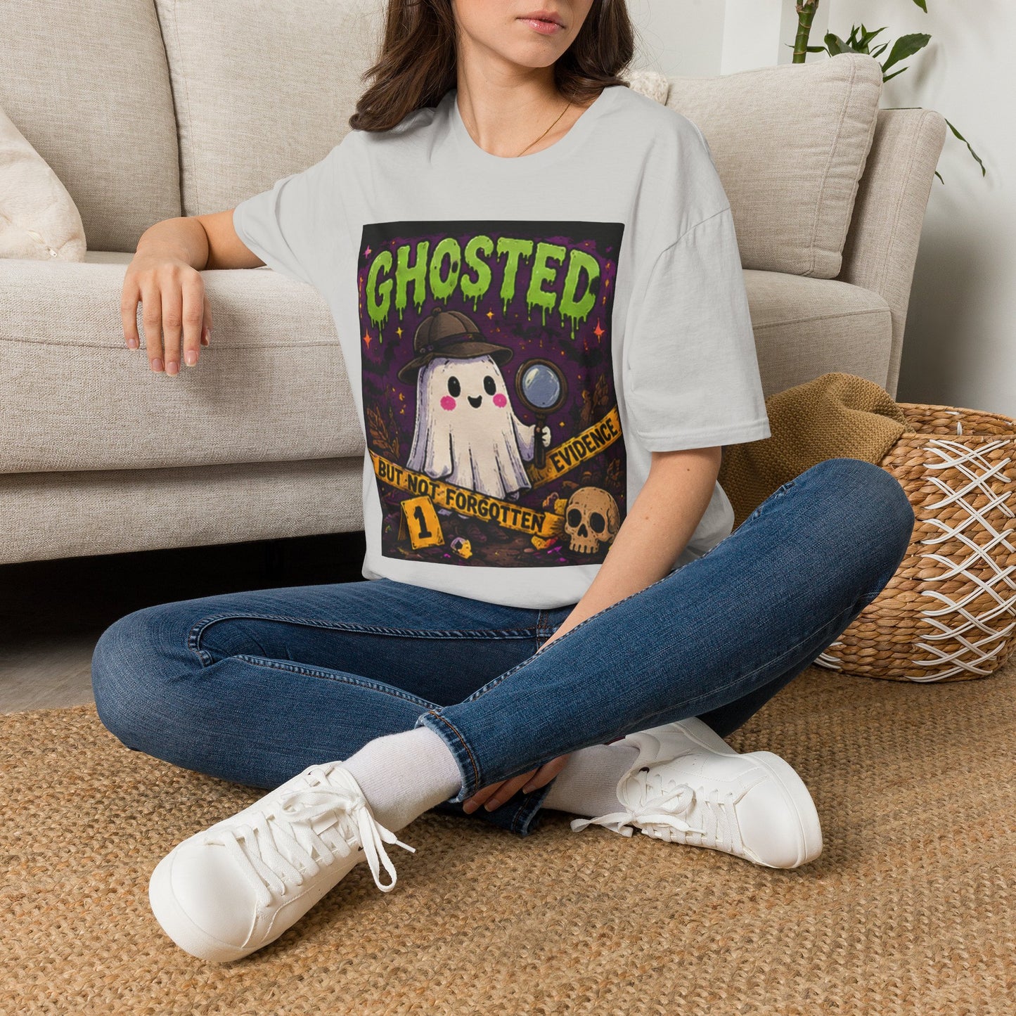 Ghosted T-Shirt — Cute Detective Ghost Graphic Tee