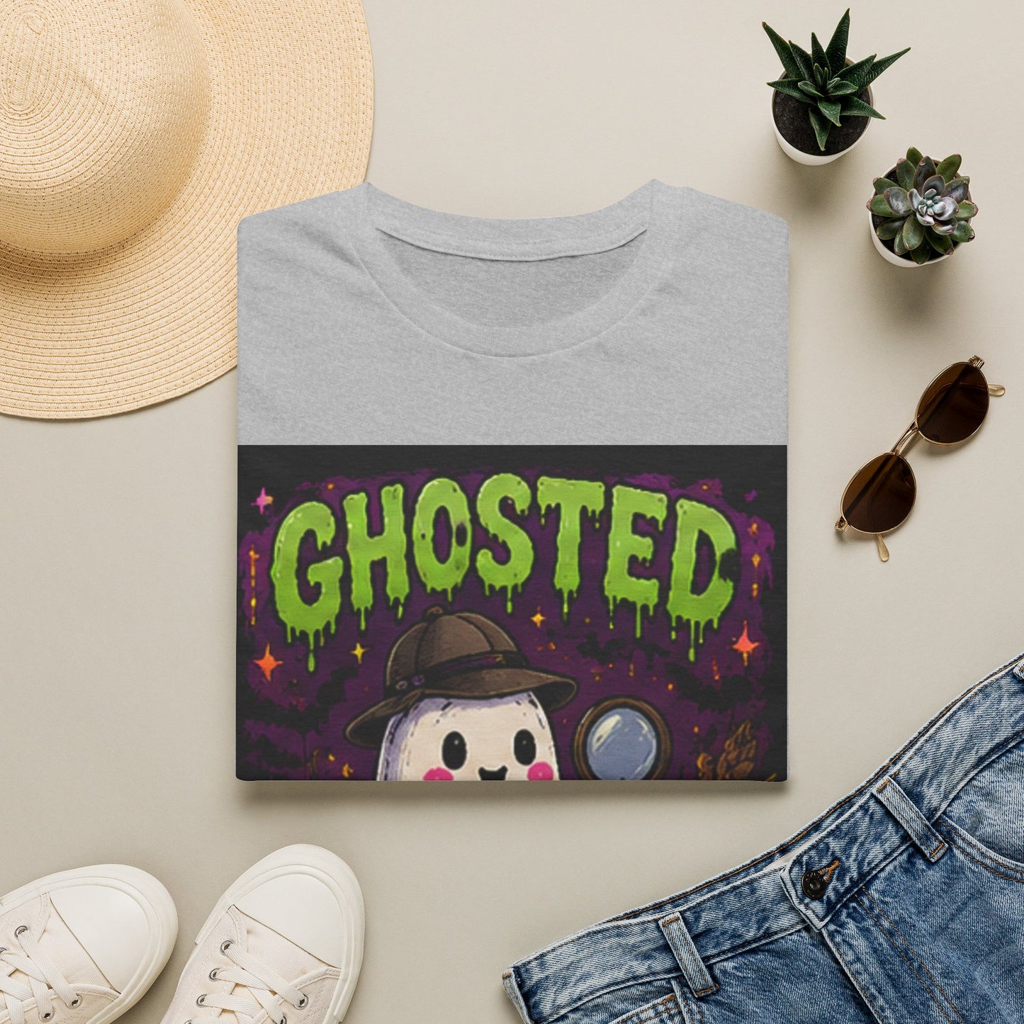 Ghosted T-Shirt — Cute Detective Ghost Graphic Tee