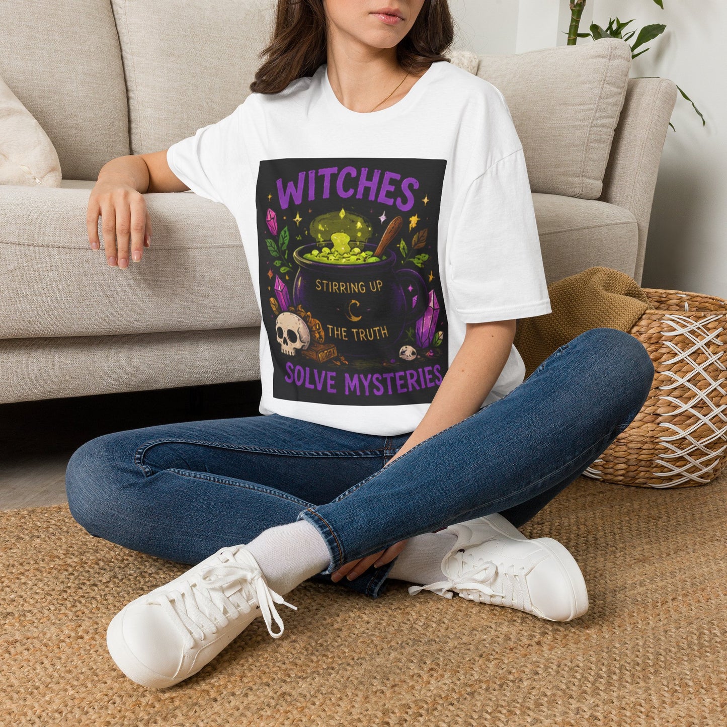 T-Shirt — "Witches Brew: Stirring the Truth, Solve Mysteries" Graphic Tee