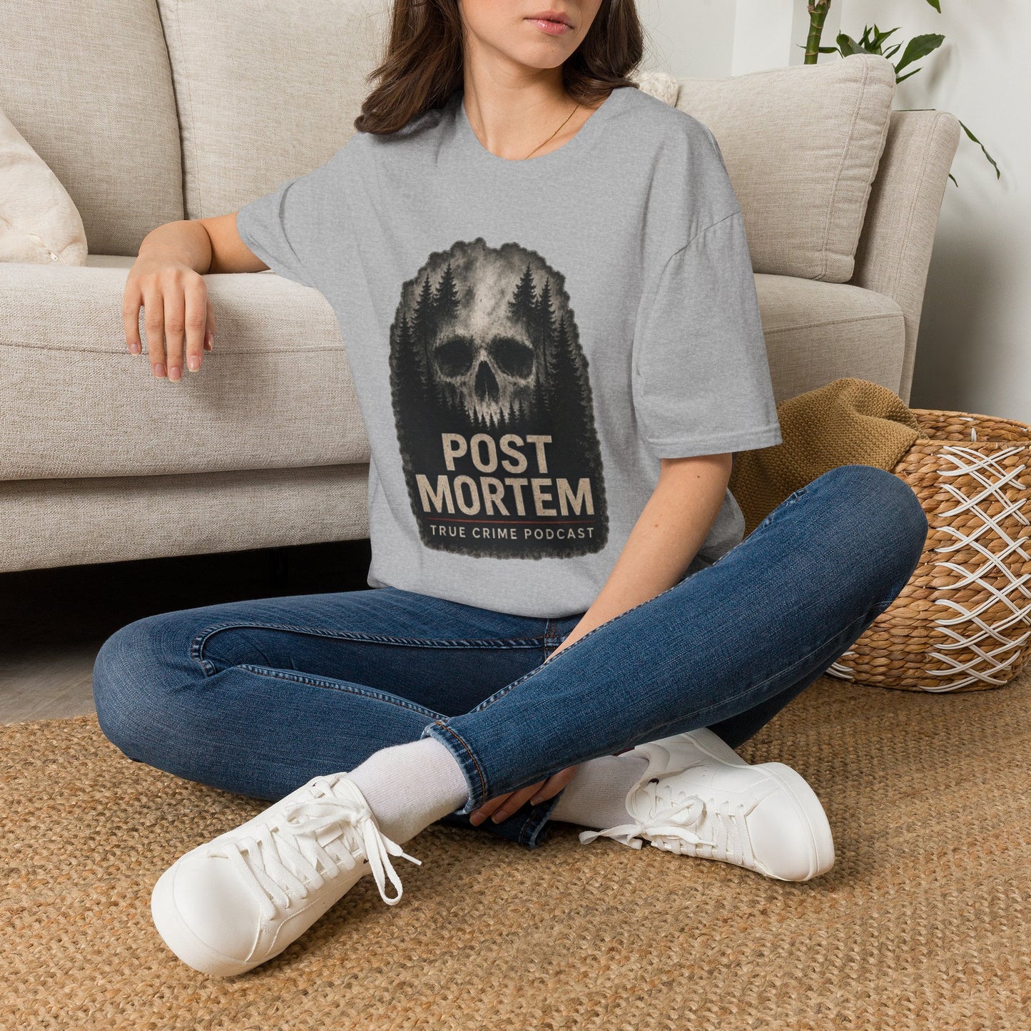 True Crime 'Post Mortem' Skull Forest T-Shirt
