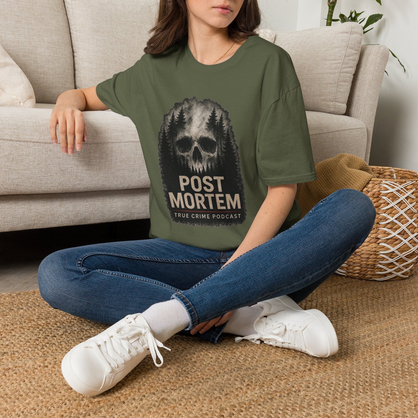 True Crime 'Post Mortem' Skull Forest T-Shirt